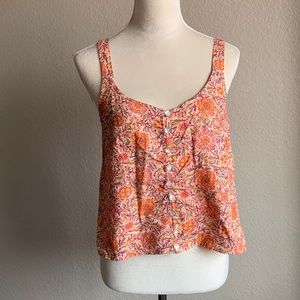 Rachel Zoe - orange floral tank top
